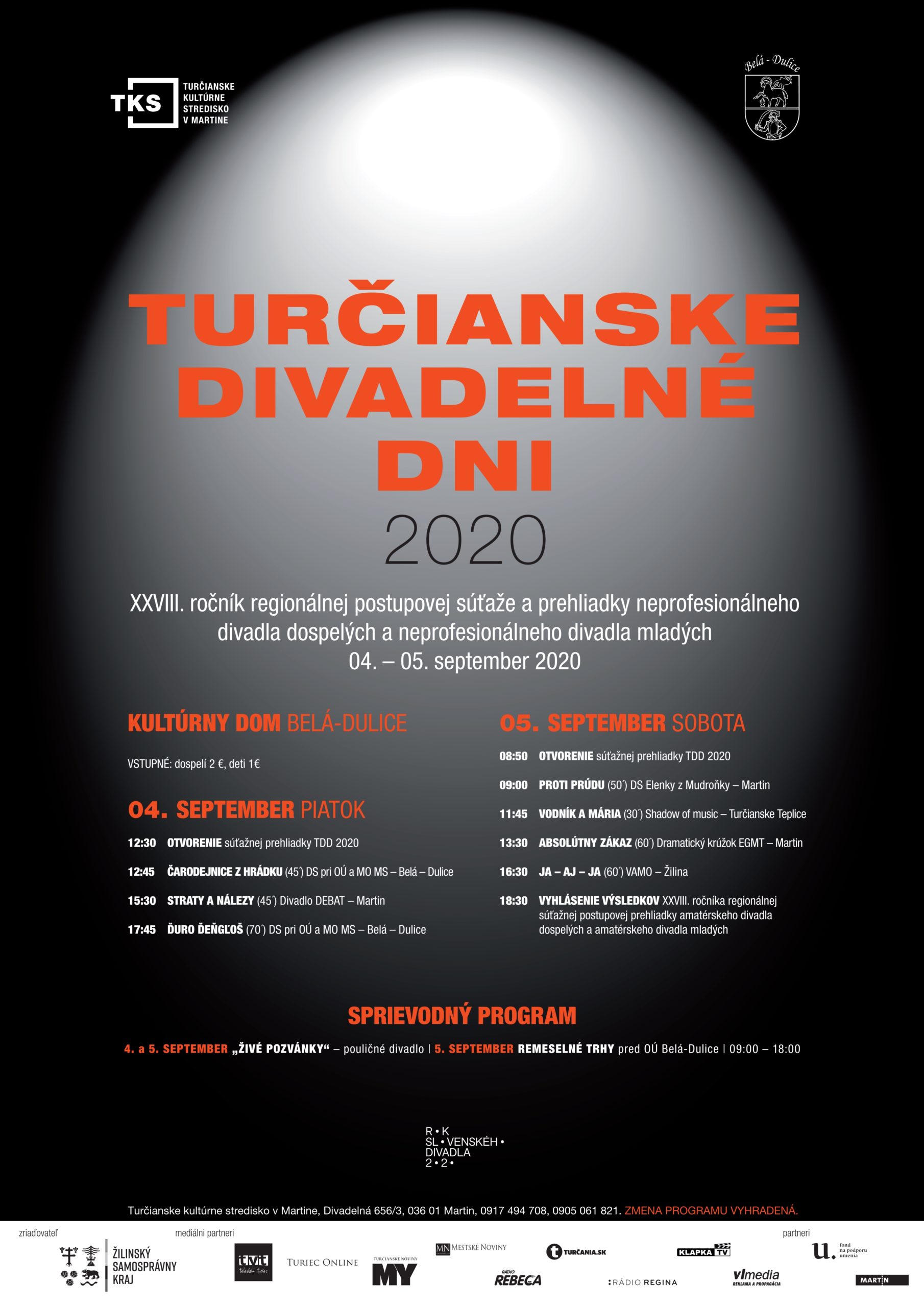 Turčianske divadelné dni 2020 – výsledky regionálneho kola súťažnej prehliadky
