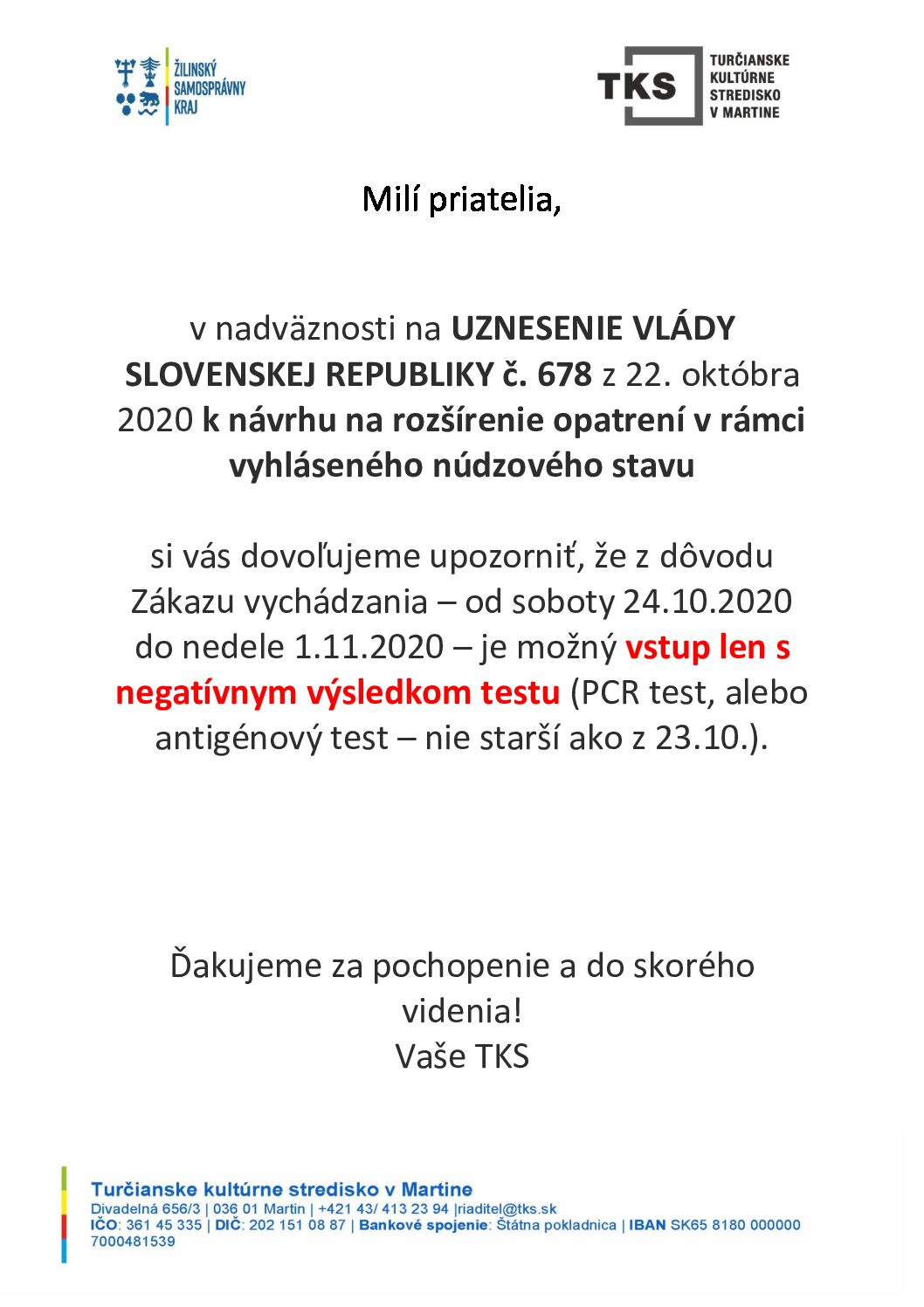 Uznesenie vlády č. 678 z 22.10. 2020