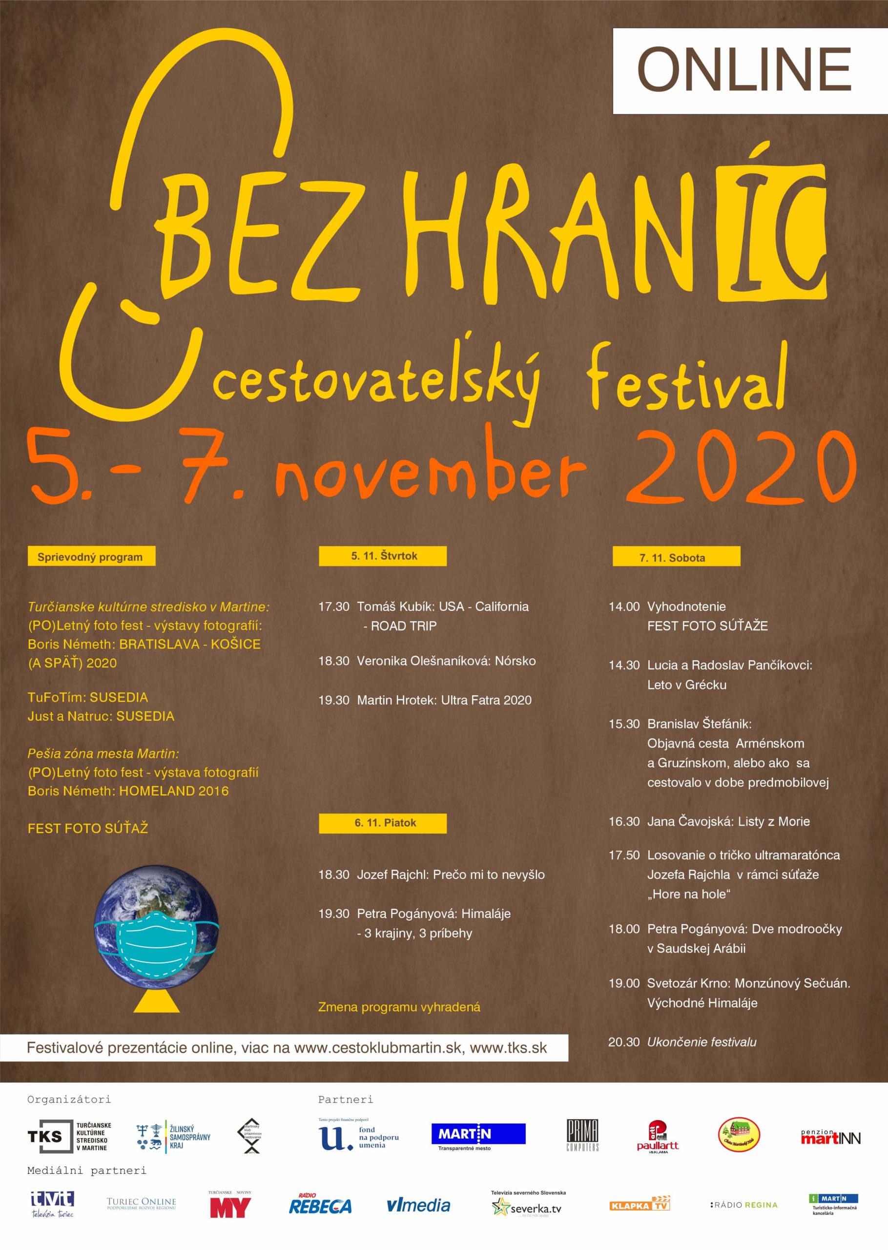 BEZ HRANÍC 2020 – cestovateľský festival (ONLINE)