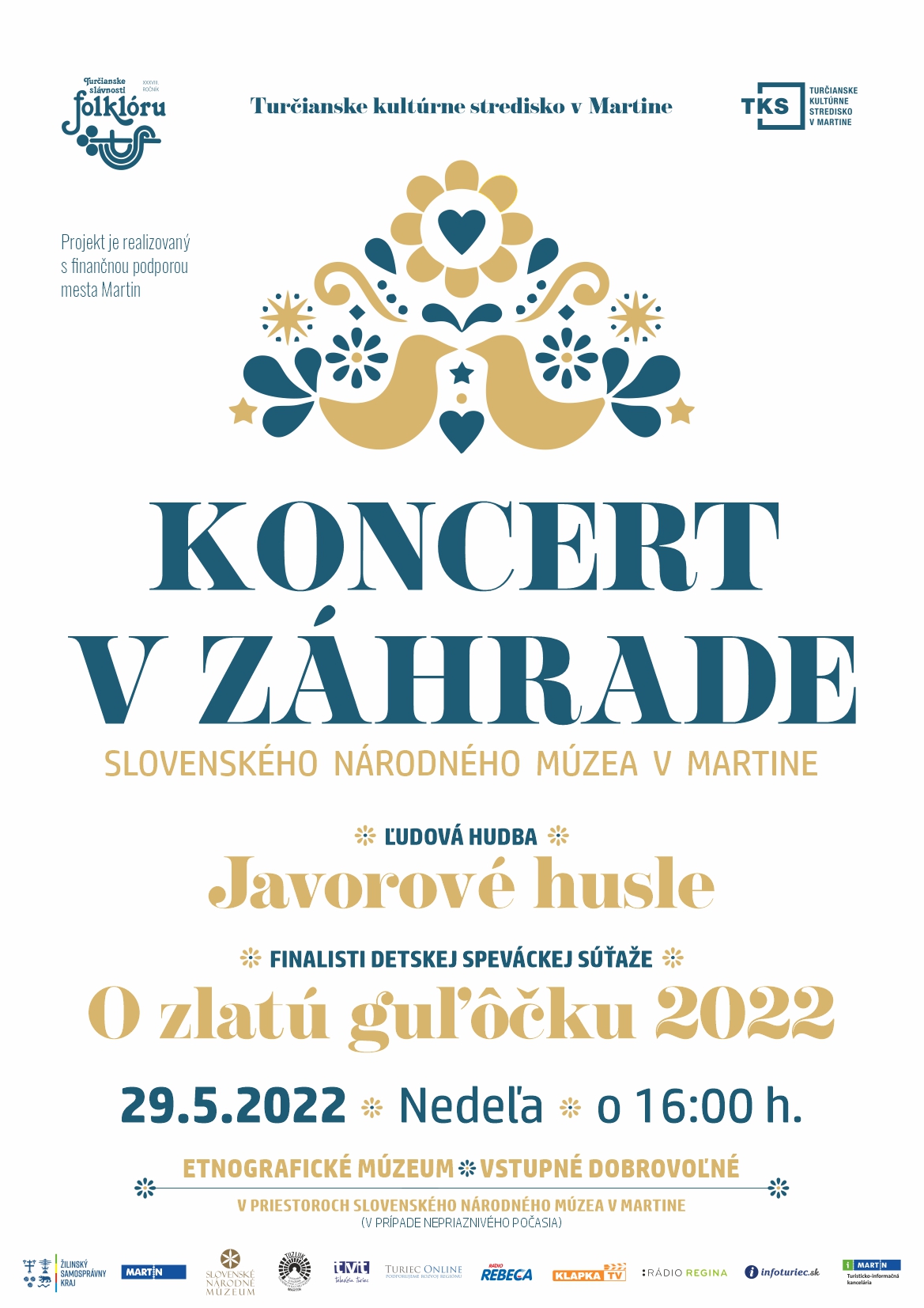 Koncert v záhrade – ĽH Javorové husle a detskí finalisti súťaže O zlatú guľôčku